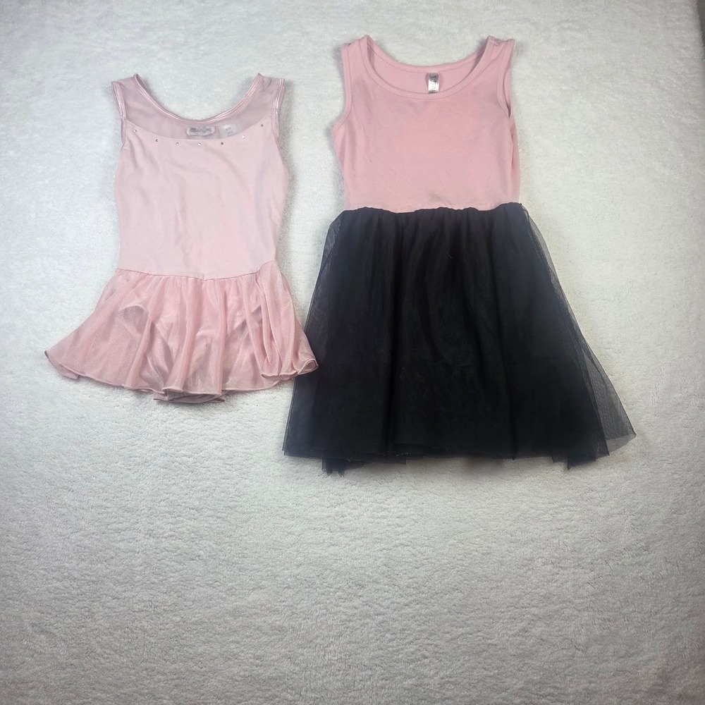 Jacques Moret Pink Leotard & Beautees Tutu Dress Set Kids Size 7 8/10 Ballerina